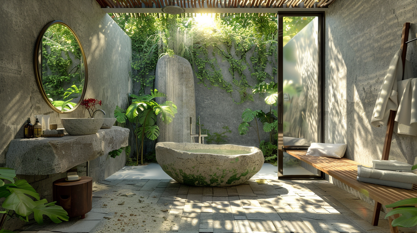 Modern Open Air Bathroom – GLD-LAB. EX GALLERY